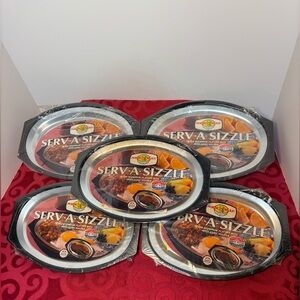 Serve-A-Sizzle Oval Platters! New in Wrap! NIW